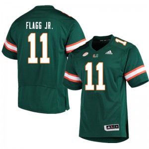 #11 Corey Flagg Jr. Miami Men NCAA Jersey Green