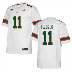 #11 Corey Flagg Jr. Miami Hurricanes Men Alumni Jersey White