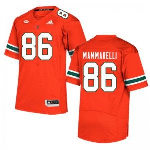 #86 Dominic Mammarelli Miami Men NCAA Jerseys Orange