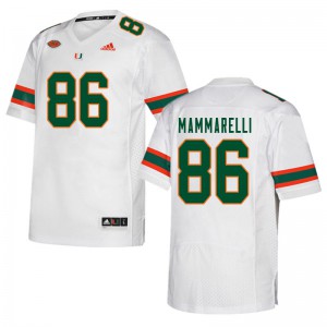 #86 Dominic Mammarelli Miami Men Football Jersey White