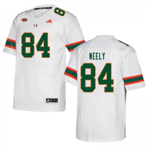 #84 Josh Neely Miami Men College Jerseys White