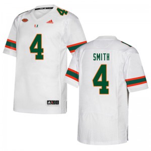 #4 Keontra Smith Miami Men Embroidery Jersey White