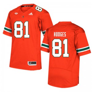#81 Larry Hodges Miami Men High School Jerseys Orange