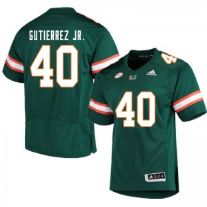 #40 Luis Gutierrez Jr. Miami Men Stitch Jerseys Green