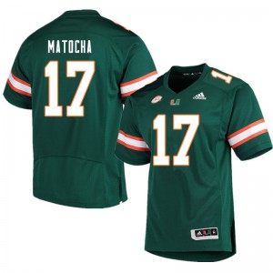 #17 Peyton Matocha University of Miami Men High School Jerseys Green