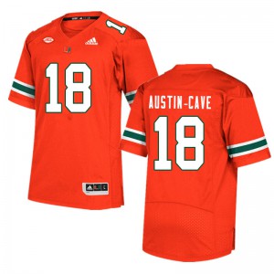 #18 Tirek Austin-Cave Hurricanes Men Embroidery Jersey Orange