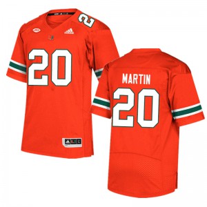 #20 Asa Martin Miami Men College Jersey Orange