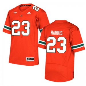 #23 Cam'Ron Harris Miami Men Football Jerseys Orange