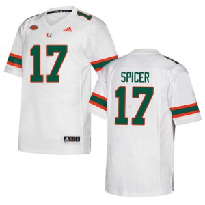 #17 Jack Spicer Miami Men Official Jerseys White