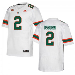 #2 K.J. Osborn Miami Men College Jersey White
