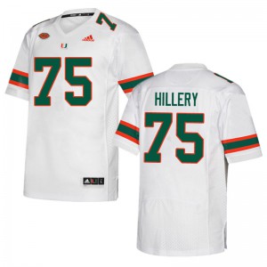 #75 Zalon'tae Hillery Miami Hurricanes Men High School Jerseys White