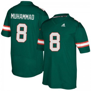 #8 Al-Quadin Muhammad University of Miami Men Stitched Jersey Green