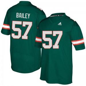 #57 Allen Bailey Miami Hurricanes Men College Jersey Green