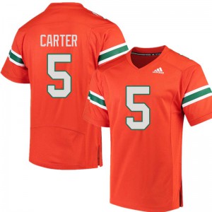 #5 Amari Carter Miami Men Embroidery Jersey Orange