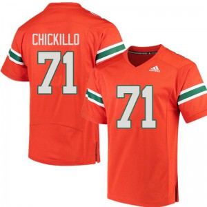 #71 Anthony Chickillo Miami Men University Jersey Orange
