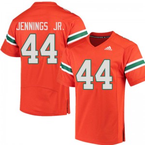 #44 Bradley Jennings Jr. Miami Hurricanes Men University Jerseys Orange