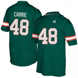 #48 Calvin Carrie Miami Hurricanes Men Stitch Jersey Green