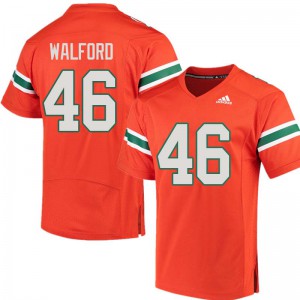 #46 Clive Walford Miami Men Player Jerseys Orange
