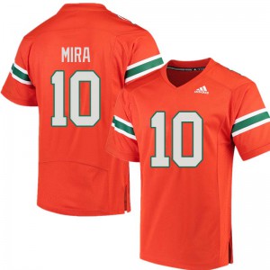 #10 George Mira Miami Men High School Jerseys Orange