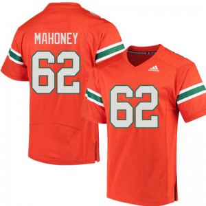 #62 Hayden Mahoney University of Miami Men NCAA Jerseys Orange