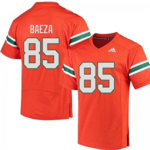 #85 Marco Baeza Miami Men NCAA Jersey Orange