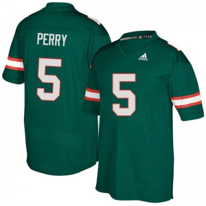 #5 NKosi Perry Miami Men Stitch Jerseys Green