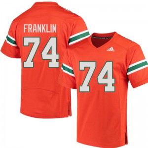 #74 Orlando Franklin Hurricanes Men Stitch Jerseys Orange