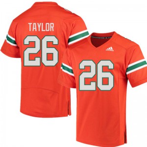 #26 Sean Taylor Miami Men College Jersey Orange