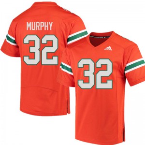 #32 Tyler Murphy Miami Hurricanes Men NCAA Jerseys Orange