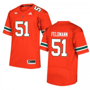 #51 Graden Feldmann Hurricanes Men Stitch Jersey Orange
