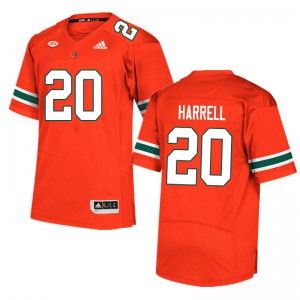 #20 Jalen Harrell Miami Hurricanes Men NCAA Jerseys Orange
