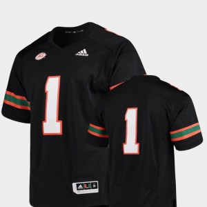 #00 Custom Miami Hurricanes Men Limited Player Jerseys Black