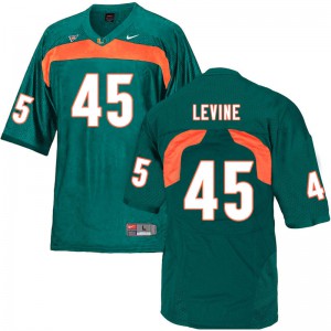 #45 Bryan Levine Miami Hurricanes Men Official Jerseys Green