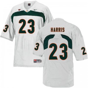 #23 Cam'Ron Harris University of Miami Men Stitched Jersey White