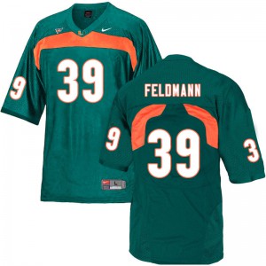 #39 Gannon Feldmann University of Miami Men High School Jerseys Green