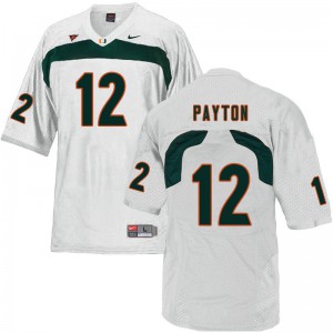 #12 Jeremiah Payton Miami Men Stitched Jerseys White