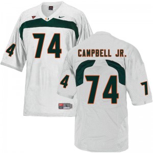 #74 John Campbell Jr. Hurricanes Men Stitch Jerseys White