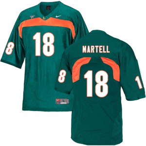 #18 Tate Martell Miami Men Stitched Jersey Green