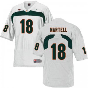 #18 Tate Martell University of Miami Men Official Jersey White