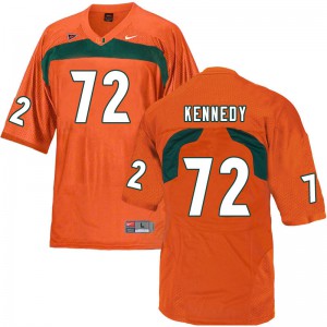 #72 Tommy Kennedy University of Miami Men Alumni Jerseys Orange