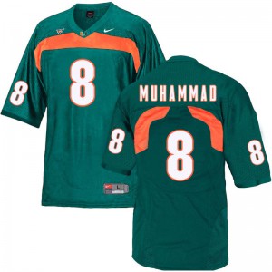 #8 Al-Quadin Muhammad Miami Hurricanes Men Official Jerseys Green