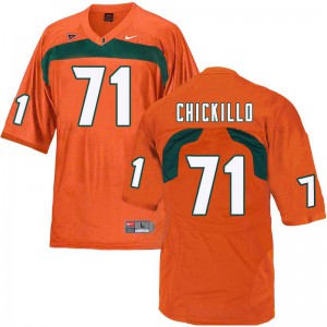 #71 Anthony Chickillo Hurricanes Men High School Jerseys Orange