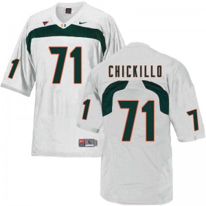 #71 Anthony Chickillo Miami Hurricanes Men College Jerseys White
