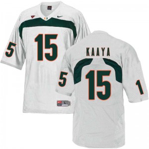 #15 Brad Kaaya Miami Hurricanes Men Football Jerseys White
