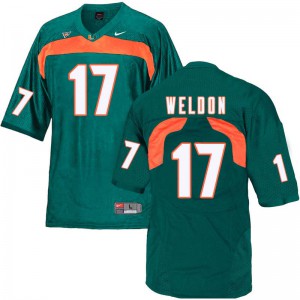#17 Cade Weldon Miami Men Stitched Jersey Green