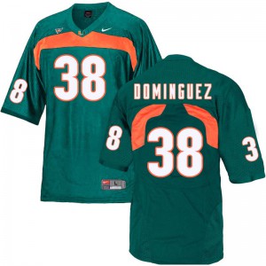 #38 Danny Dominguez Miami Hurricanes Men College Jerseys Green