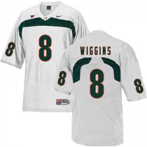 #8 Daquris Wiggins University of Miami Men Player Jerseys White