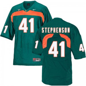 #41 Darian Stephenson Miami Hurricanes Men College Jersey Green