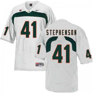 #41 Darian Stephenson University of Miami Men Embroidery Jerseys White