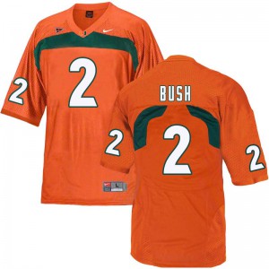 #2 Deon Bush Miami Hurricanes Men NCAA Jerseys Orange